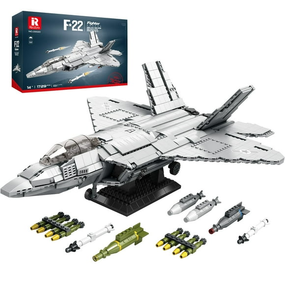 Reobrix F-22 Fighter Jet Building Sets for Adults, Military Raptor Fighter Display Model 33020, Technical Military Plane Collectible Set, Toys Gifts for Aviation Fans Boys Girls