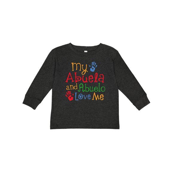 Inktastic My Abuela and Abuelo Love Me Boys or Girls Long Sleeve Toddler T-Shirt