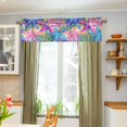 thumbnail image 3 of Yayeee Kitchen Valance Rod Pocket 54" x 18" Living Room Window Curtain, Gradient Starfish Pattern, 3 of 6