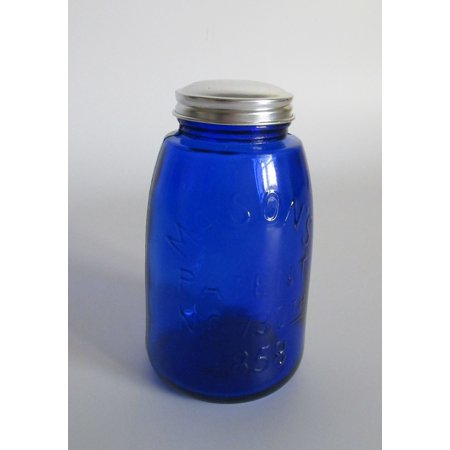 Cobalt Blue Glass Mason’s Jar - Walmart.com - Walmart.com
