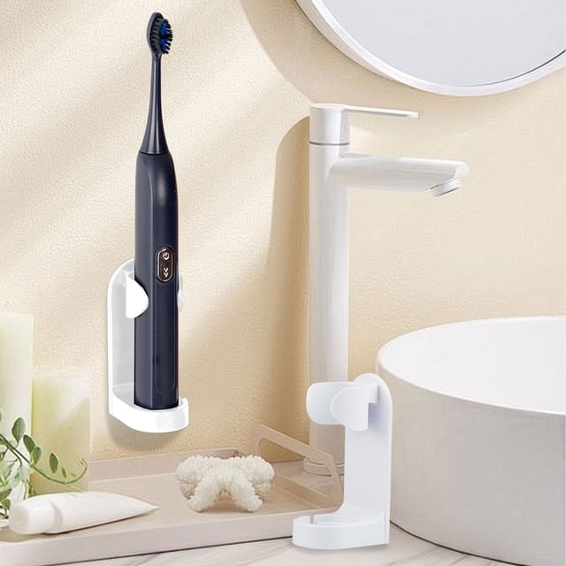 Electronic Toothbrush Wall Mounted For Bathroom Adhesive Toothbrush Toothbrush Organizer To Saving Space And Keep