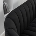 thumbnail image 4 of SEYNAR Modern Velvet Bucket Loveseat,Upholstered Barrel Accent Sofa and Couch for Living Room,Bedroom,Office, 4 of 9