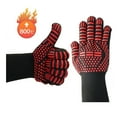 thumbnail image 2 of BBQ Gloves High Temperature Resistance Oven Mitts 500 800 Degrees Fireproof Barbecue Heat Insulation Microwave Oven Gloves ,Secure Grip, 2 of 7