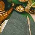 thumbnail image 4 of HEALEEP 10Pcs Green Washable Cloth Napkins Cotton Linen Soft for Wedding Decor, 4 of 5