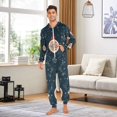 thumbnail image 4 of Christmas Balls Adult Onesie Pajamas Slim Fit Christmas One Piece Suit Pjs for Women and Men Hooded Zipper, 4 of 7