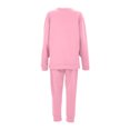 thumbnail image 3 of Lilgiuy Two Piece Outfits for Women Casual Crew Neck Sweatshirt 2PC Tracksuit with Jogger Sweatpants Basic Irregular Hem Pullover Sweatsuit Sets Pink(S-4XL), 3 of 4