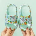 thumbnail image 2 of LIIPEE Boys Girls Slippers Summer Casual Cartoon Animal Open Toe Non- Shoes Toddler Soft Shower Flip Flops,Green,7.5-8 Years, 2 of 4