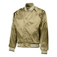thumbnail image 2 of Unisex Striped Trim Satin Baseball Jacket, 2 of 3