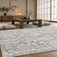9x12 Area Rugs For Living Room Washable Neutral Soft Rug Grey - Walmart.com