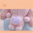thumbnail image 6 of Pink Long-Eared Plush Bunny Keychain, Furry Rabbit Bag Charm, Compact Stuffed Doll Accessory, Cute Mini toy for Backpacks, Purses and Small Gift Givers, Adorable Bag Ornament with, 6 of 8