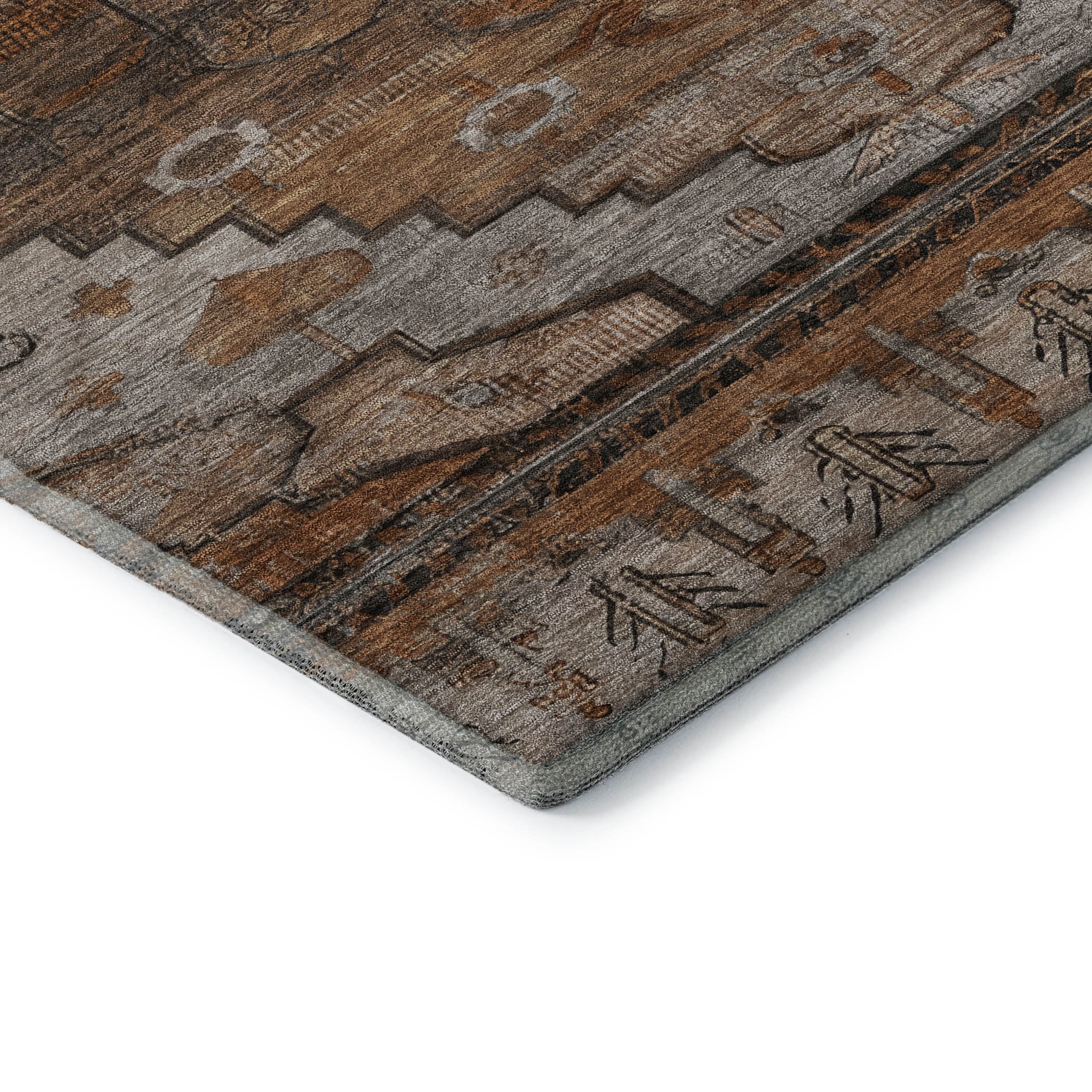 Addison Rugs Mayfield Premium Machine Washable Transitional Tribal Terracotta Rectangle Rug, 9' x 12'