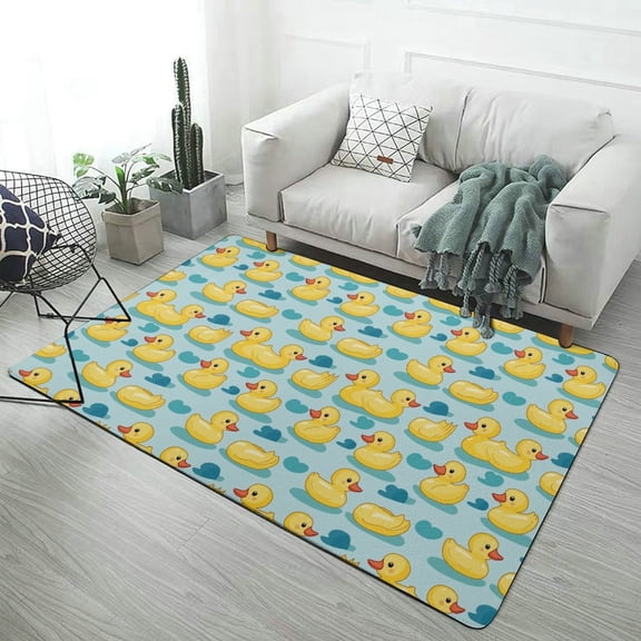 Cute Yellow Duck Carpet Style Living Room Bedroom Rug Modern 3d Entry Door Mats Household