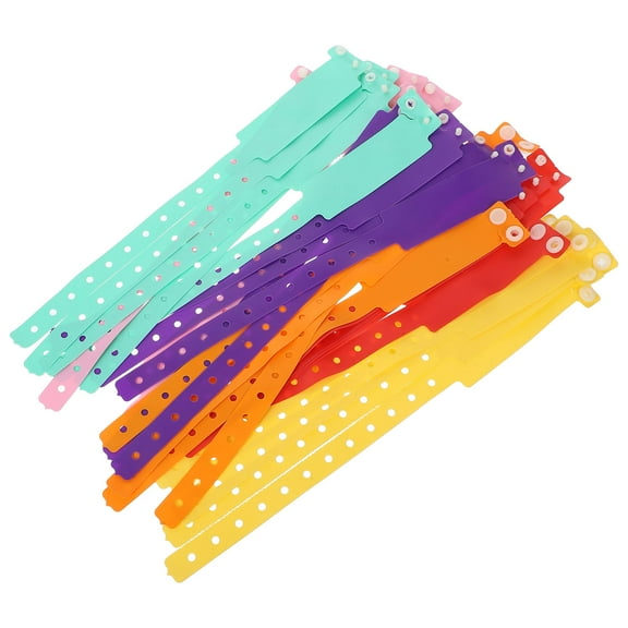 Beaupretty VIP Wristbands for Events PVC Purple 30Pcs Handwritten ID Information