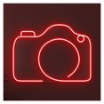 thumbnail image 1 of Letrero De Neón Con Forma Cámara, Diseño Minimalista, Ideal Para Estudios Fotográficos, Brillo Ajustable, 38cm, 1 of 3