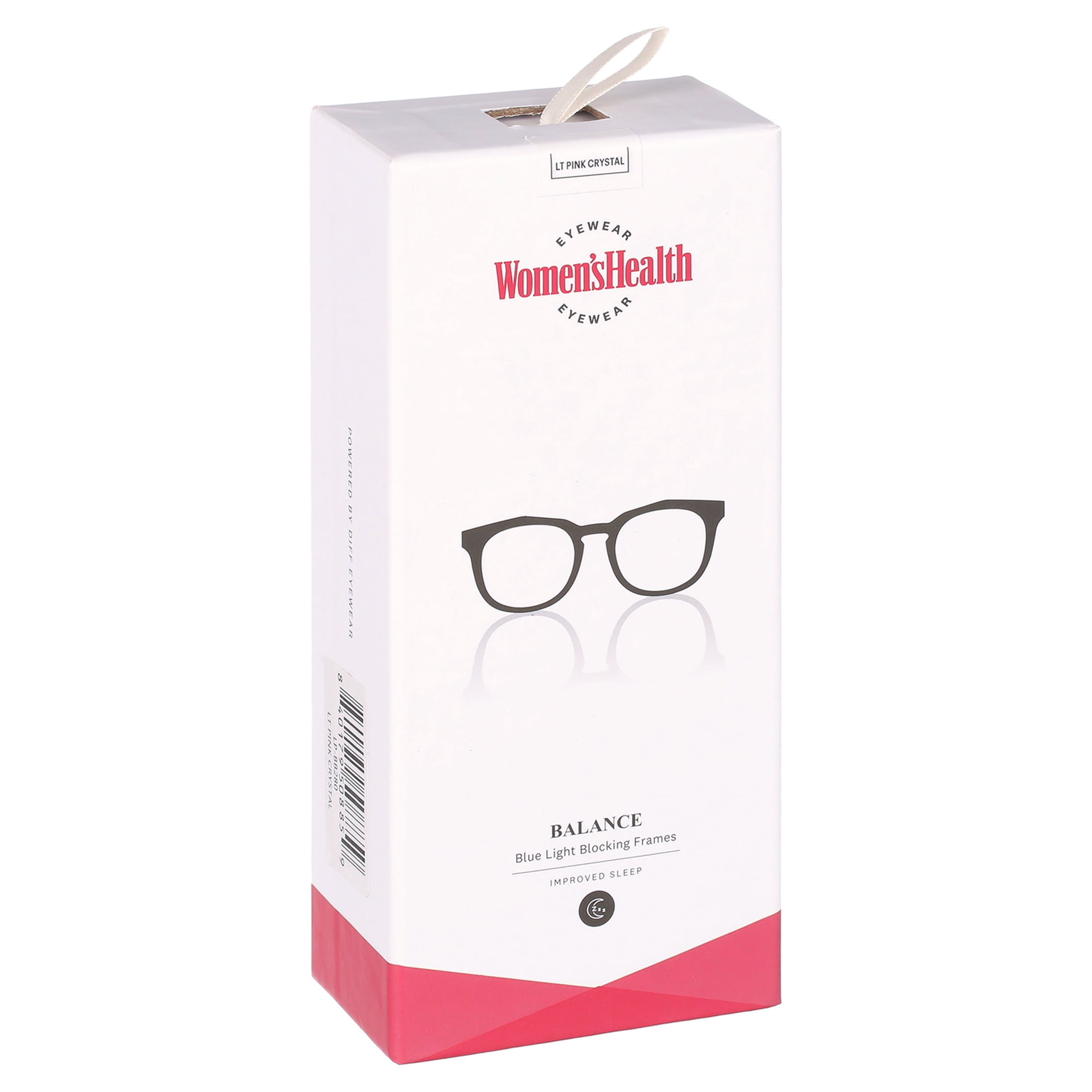 Women's Health Balance Blue Light Blocking Glasses for Computer UV and Gaming Protection by DIFF Eyewear Light Pink Crystal
