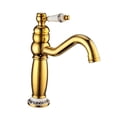thumbnail image 4 of FUTUREORYY Traditional Basin Taps Faucet Golden Brass High Pressure Resistant for Home Use 1Set, 4 of 8