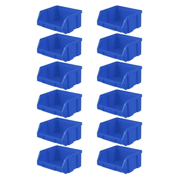 Box Storage Bin Parts Stacking Bins Organizer Stackable Plastic Shelf Tool Hanging Containers Boxes Nesting Container