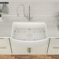 thumbnail image 2 of Logmey 33"LX19"W Framhouse Kitchen Sink White Ceramic Apron Front Sinks with Strainer, 2 of 7