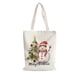 thumbnail image 2 of Bolsa de lona navideña | Bolsa reutilizable para regalos y compras | Tamaño grande: 58 x 39 cm | Colores verde, rojo y blanco | Ideal para fiestas y viajes diarios, 2 of 5