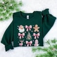 thumbnail image 2 of Coquette Christmas Sweatshirt, Pretty Pink Bows, Santas and Gingerbread Sweatshirt, Festive Holiday Crewneck, Soft Girl Christmas Sweatshirt, Pink Christmas Shirt, Gift For Her, Holiday Shirts, 2 of 3