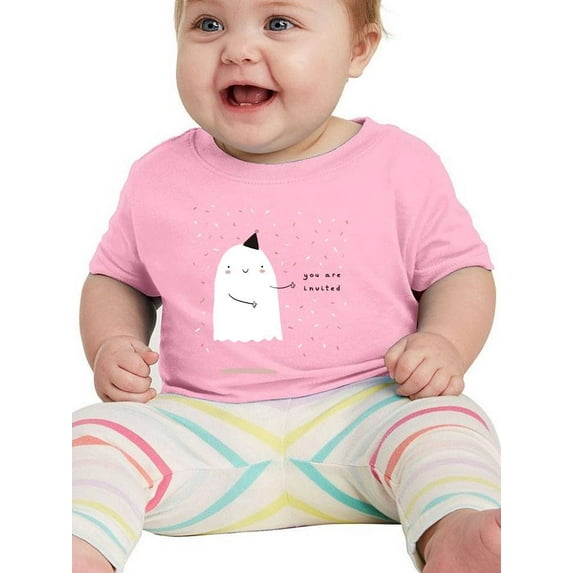 Ghost Party Invitation T-Shirt Infant -Image by Shutterstock, 12 Months