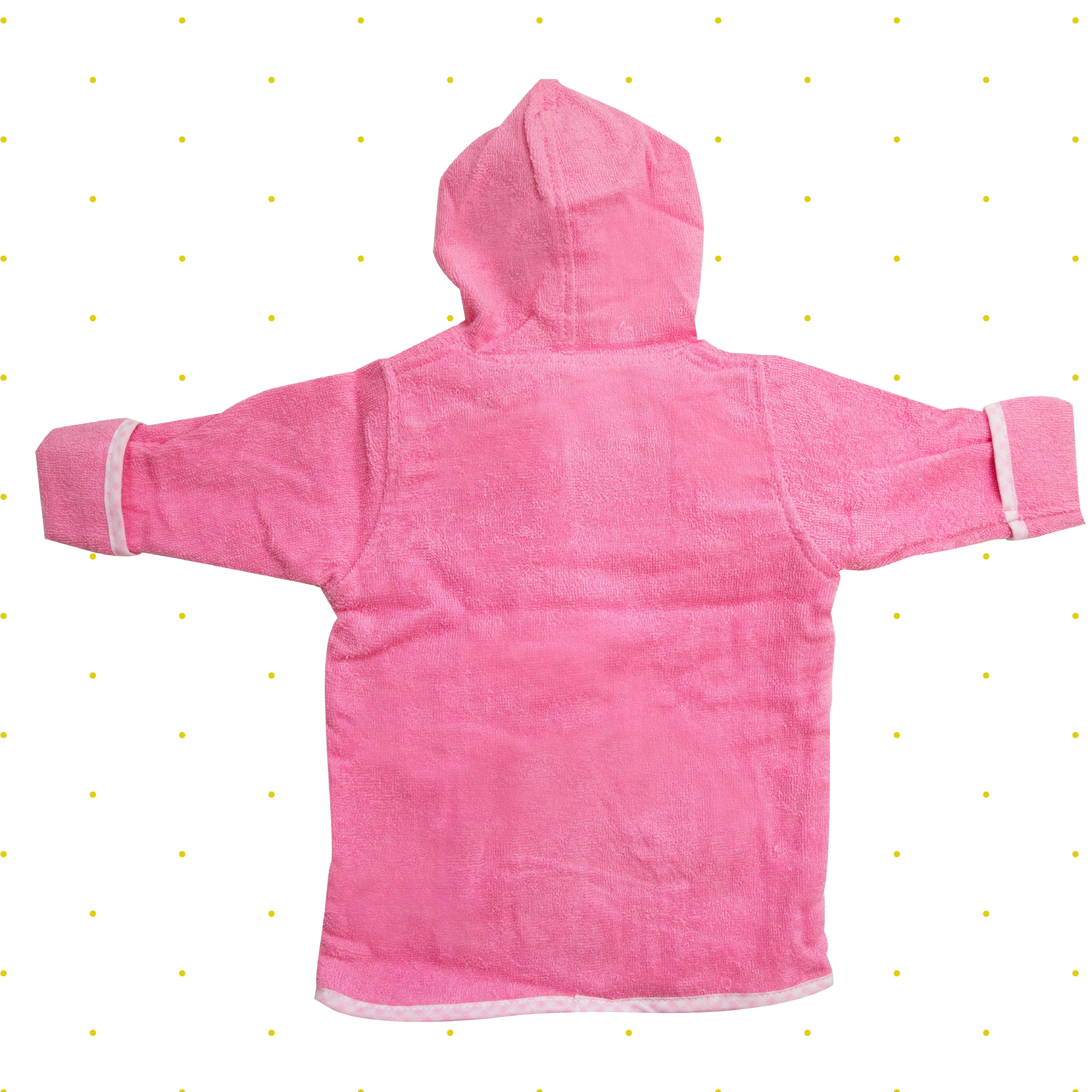Spasilk Hooded Terry Bathrobe With Booties, Baby Gift Basket, Pink Flamingo