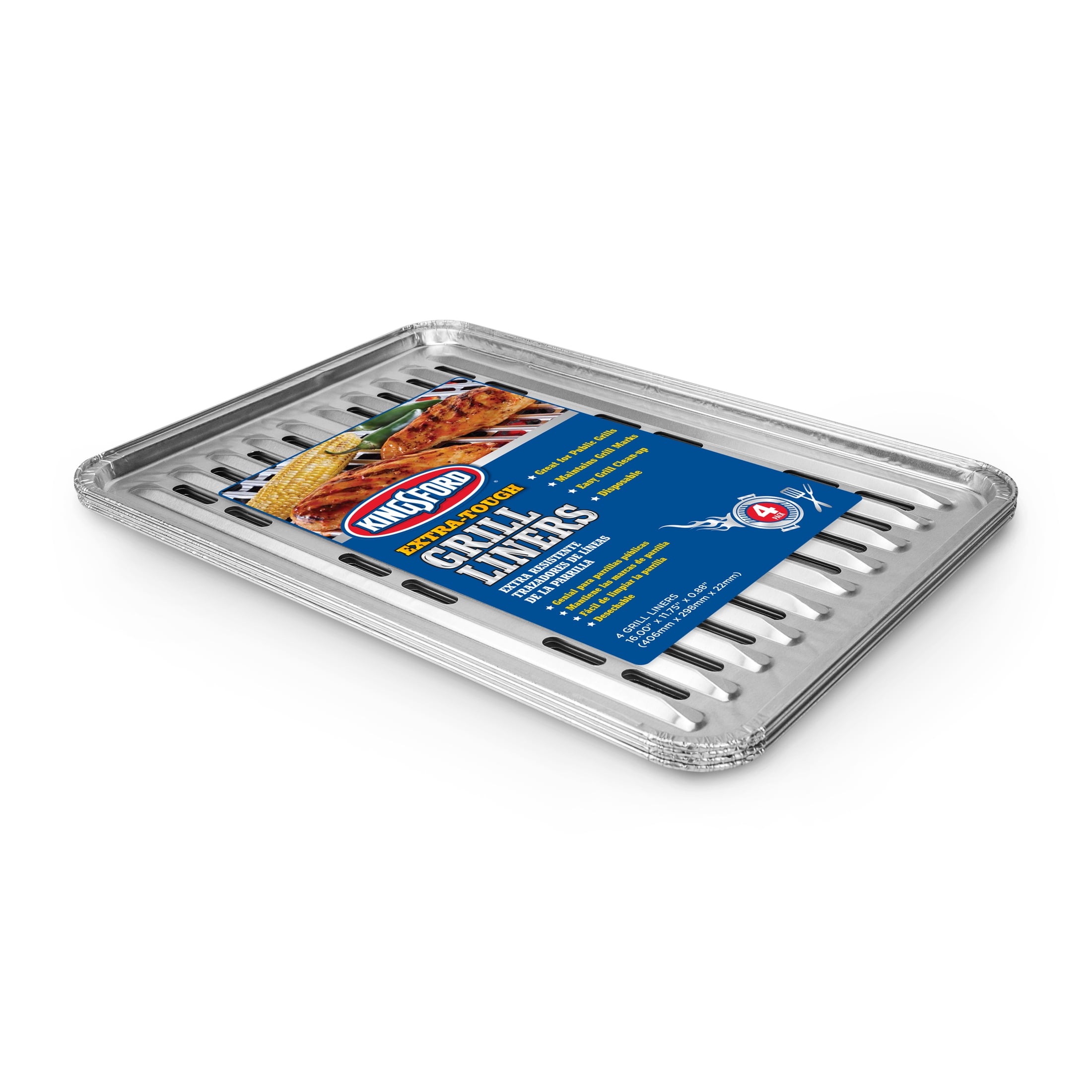 Kingsford Heavy Duty Aluminum Grill Liners 4ct