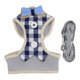 thumbnail image 1 of Juego de arneses y correas para cachorros, correas para gatos, ajustables, chalecos, correas a cuadros (m azul) Zefei Wu  9024735046967, 1 of 5