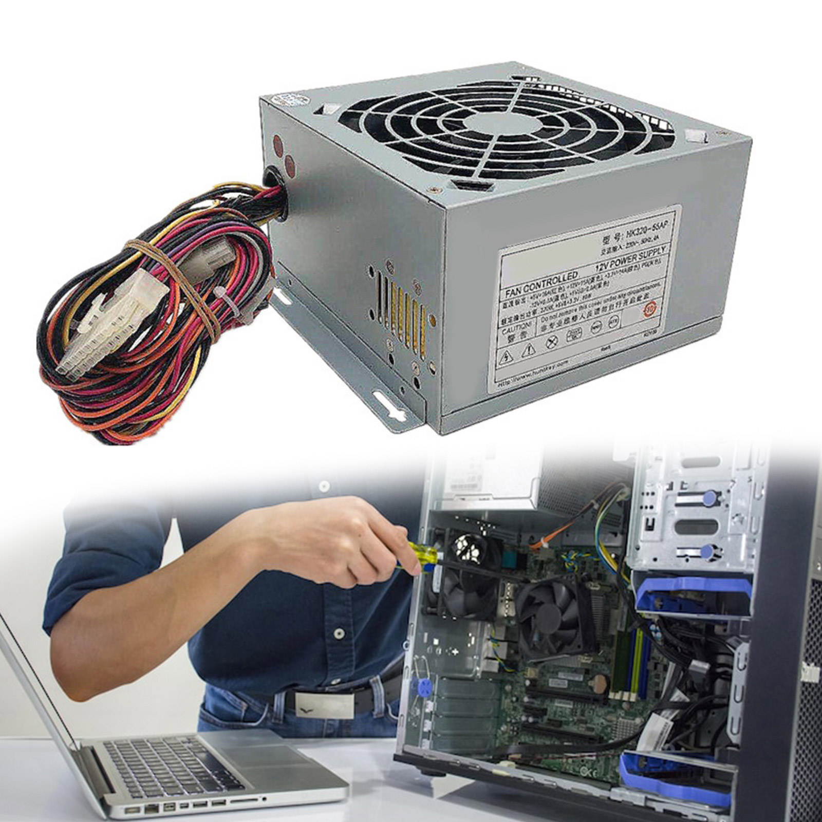 High Stability Computer Power Supply 160W 200W 220W 250W 300W 350W Metal Case Featuring Quiet Cooling