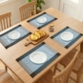 thumbnail image 3 of Unique Bargains Set of 6 Washable Plastic Placemats for Dining Table Indoor Dark Blue, 3 of 6