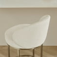 thumbnail image 5 of CHITA Upholstered Swivel Counter Bar Stool with Metal Frame and Arched Back, 5 of 8