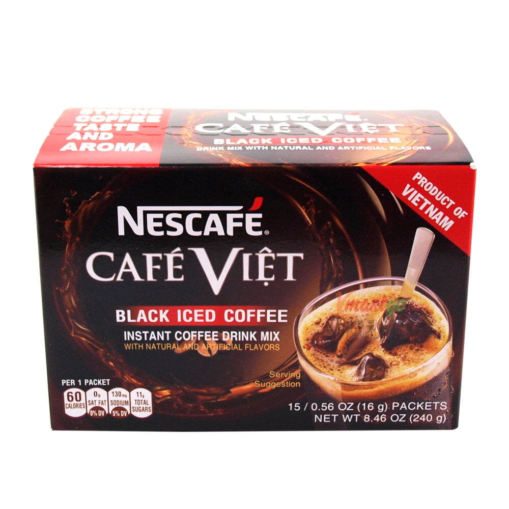 Nescafe Cafe Viet Black Iced Coffee with Sugar 15bgs
