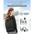 thumbnail image 5 of Travel Backpack For Women Men Airline Approved Carry On Bags For Airplanes Black Laptop Backpack Personal Item Backpack For Traveling On Airplane College Backpack With Laptop Compartment, 5 of 11