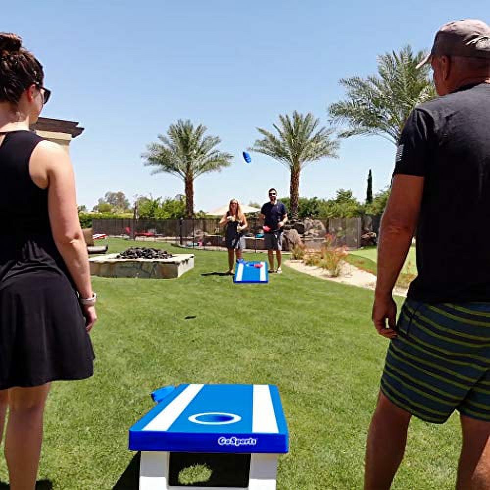 GoSports All Weather Blue and Red Cornhole Beanbag Toss Set, 10 Pieces