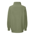 thumbnail image 5 of Lenpel Oversized Sweatshirt for Women Turtleneck Long Sleeve Casual Sweater Tops Fall Winter Pullover Sweatshirts(Army Green,XX-Large), 5 of 5