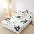thumbnail image 4 of Castle Fairy Preppy Children Cartoon Panda Bed Sheets,Green Tree Leaves King Sheets, 4 of 7