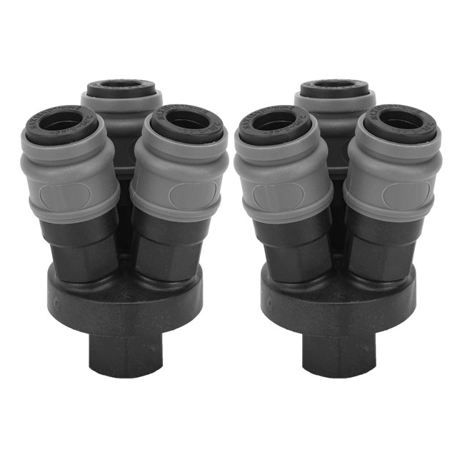 Conector rápido de acero plástico, 2 piezas Conector de atornillado rápido de acero plástico Conector de tres vías Rendimiento inigualable