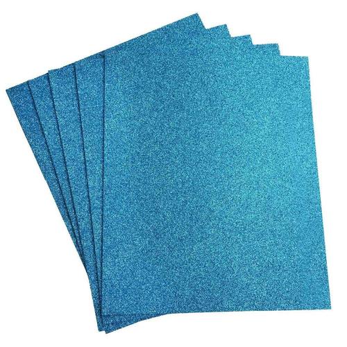 10 Pack 12"X 10" DIY Craft Foam Sheets Turquoise Ultra Fine Glitter Foam Sheets