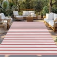 thumbnail image 3 of Outdoor Rug 3x5 ft Red Vintage Striped Waterproof Outdoor Patio Rug Mat Non Slip Outside Area Rugs Carpet for RV,Camping,Porch,Deck,Pool,Balconybackyard,Abstract Modern Geometric Art, 3 of 9