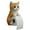 Orange Cat, variant on KeirineCC Decorative Cat Toilet Paper Holder,White and Cream,Wall Mount Bathroom Tissue Dispenser with Ragdoll Design,6x8 Inches,1 Pcs,for Cat Lovers (Silver Gradient)