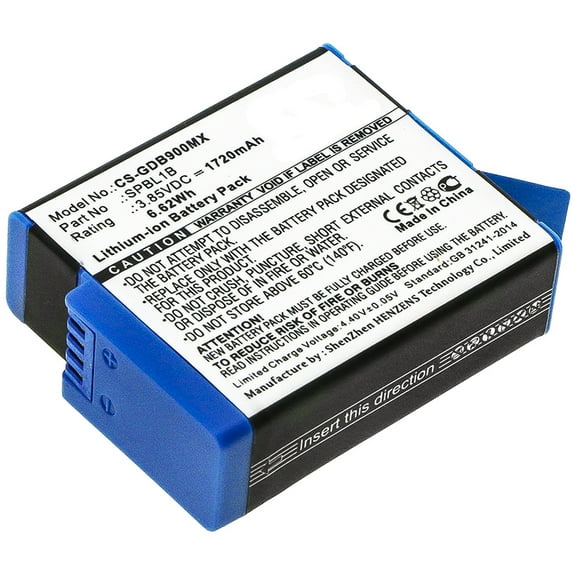 Replacement Battery for Gopro AHDBT-901,Gopro 9,Hero 11,Hero 9,SPBL1B,3.85V/1720mAh