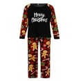 thumbnail image 4 of POINTERTECK Pyjamas de Noël Assortis pour la Famille Manches Longues Lettres Raglan Hauts + Ensemble de Pantalons Dessin Animé, 4 of 7