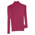 thumbnail image 4 of TRUBKH Fall Outfits for Women Scoop Neck Long Sleeve Tunic Tops Blouse Breathable Tops Flowy Top Fall Sweaters Lightweight Sweater Wool Blend Fall Clothes Pink One Size, 4 of 4