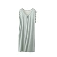 thumbnail image 2 of Pounoo Womens Modal Nightgowns Sleeveless Ruffle Trim Solid Sleep Dresses Casual Loose Lightweight Soft Comfy Sleepwear Gift, 2 of 9
