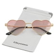 thumbnail image 2 of Gafas de Sol Polarizadas con Forma de Corazón Gleyemor para Mujer Doradas, 2 of 7