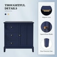 thumbnail image 7 of HLR Modern 32" Accent Cabinet 3 Drawers & Door, Wood Sideboard with Storage for Living Room Navy Blue, 7 of 7