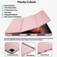 thumbnail image 5 of iPad PRO 11 2nd 2020 3rd 2021 4th 2022 A2228 A2068 A2230 MY232LL/A MY252LL/A MY332LL/A MY342LL/A Trifold Soft Silicone Shock Proof Magnetic Flip Case - Rose Gold, 5 of 7