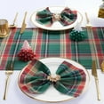 thumbnail image 3 of Christmas Table Runner Green Scottish Tartan Plaid Napkins Christmas Decorations For Home Festival Gifts New Year Decor Placemat, 3 of 10