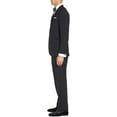thumbnail image 3 of Caravelli Men's 60501 Slim Fit Two-Piece Notch Lapel Tuxedo Suit Set - Black - 54R, 3 of 4