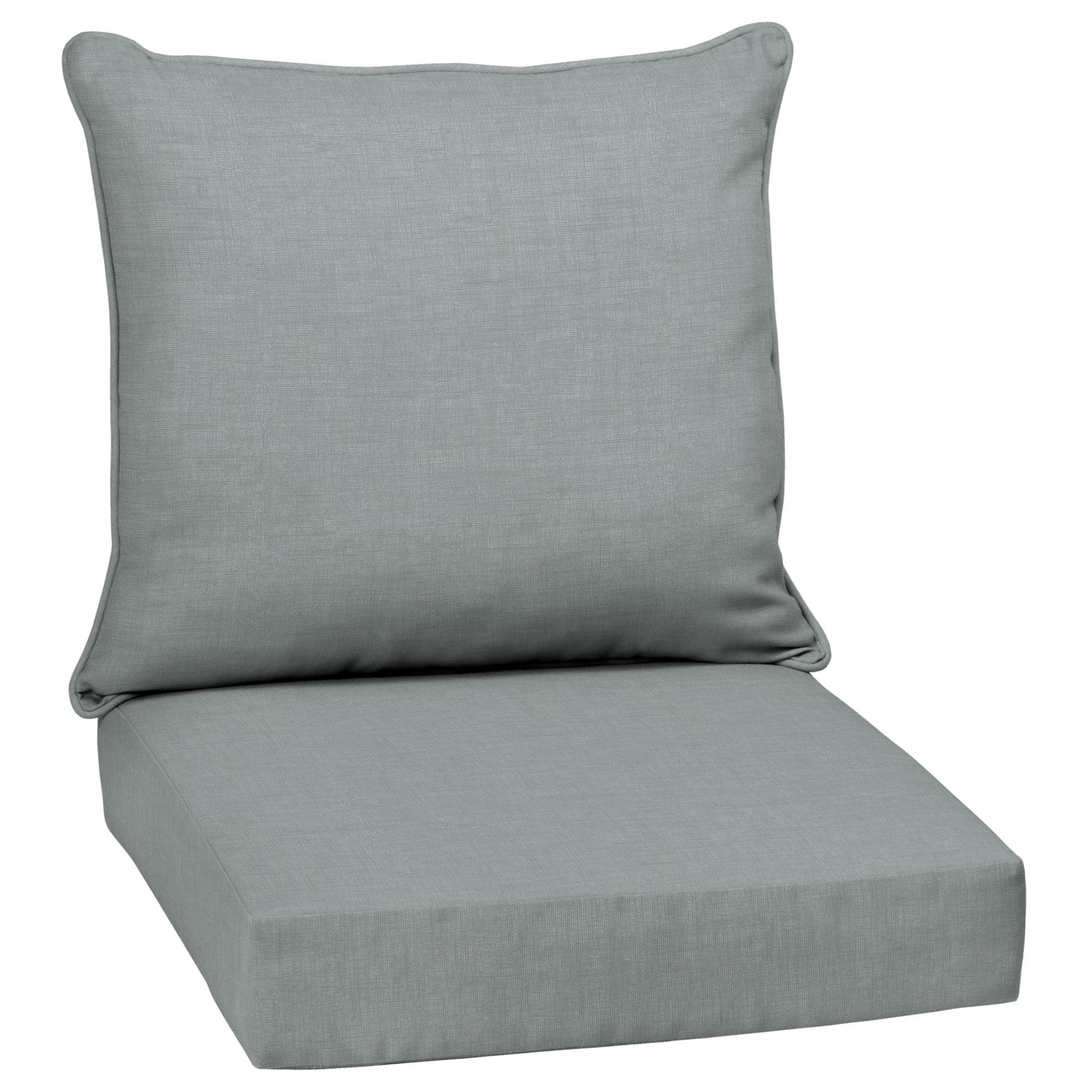 White 24”x24”x6” Deep Seat Back Rest Cushion Pillow Outdoor Polyester 